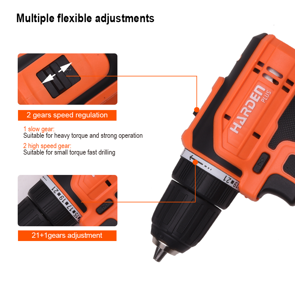 Аккумуляторная дрель-шуруповёрт 20V Harden Pro Арт.758220